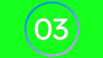 5 seconden countdown timer groen scherm video 4k hd resolutie