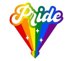 Pride symbol. lgbt love. rainbow colors. sticker. T shirt design. Printable vector  illustration