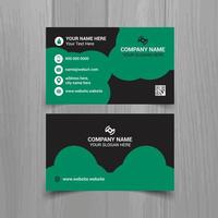 Horizontal business card vector template, simple clean layout design template