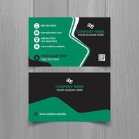 Horizontal business card vector template, simple clean layout design template