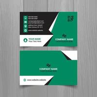 Horizontal business card vector template, simple clean layout design template