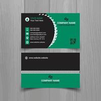 Horizontal business card vector template, simple clean layout design template