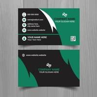 Horizontal business card vector template, simple clean layout design template