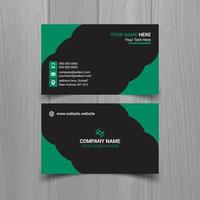 Horizontal business card vector template, simple clean layout design template