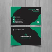 Horizontal business card vector template, simple clean layout design template