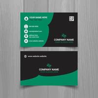 Horizontal business card vector template, simple clean layout design template