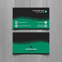 Horizontal business card vector template, simple clean layout design template