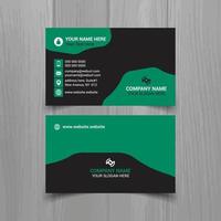 Horizontal business card vector template, simple clean layout design template