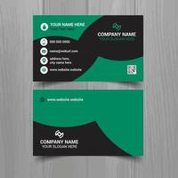 Horizontal business card vector template, simple clean layout design template