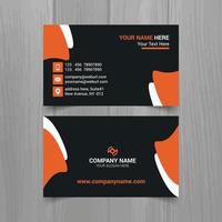 Horizontal business card vector template, simple clean layout design template