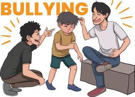 children bullying illustration vector