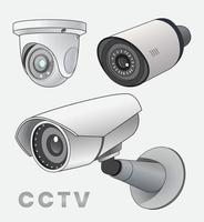 a set of cctv devices illustration vector