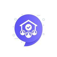 refugee shelter icon for web vector