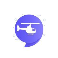 pequeño helicóptero icono para web vector
