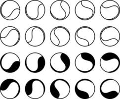 Tennis ball icons in angles. Vector illustration isolated on white background.