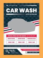 Car wash flyer template vector