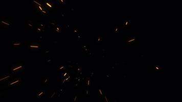 Loop flow fire particles animation abstract background video