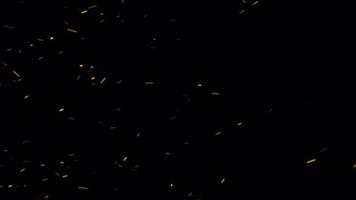 slinga animering glöd partiklar rörelse på svart bakgrund video