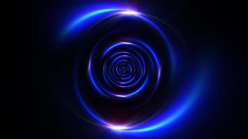 Abstract loop dark blue light tunnel background video