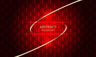 Abstract gold lines wave curve shiny effect on red metallic texture design modern luxury futuristic background vector