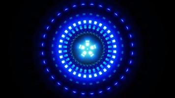 blue circle pulsing flicker light vj loop, audio visual for dj dance music . High quality 4k footage video