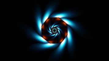 pulsating circle shape blue red spiral light vj loop abstract background. High quality 4k footage video