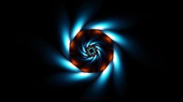 pulsating circle shape blue red spiral light vj loop abstract background. High quality 4k footage video