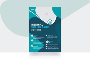 Medical healthcare corporate flyer design template vector