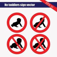 detener no para niños. vector. el icono con un rojo contorno en un blanco antecedentes. para ninguna usar. advierte vector