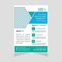 Clean And Modern Medical care Flyer Design. vector