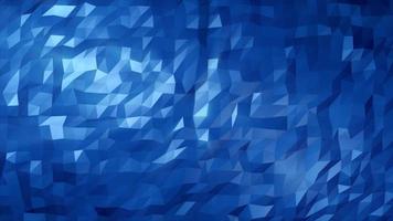 Abstract blue looped seamless low poly triangular mesh background, 4k video, 60 fps video