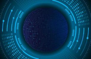 Modern Holographic Globe on Technology Background vector