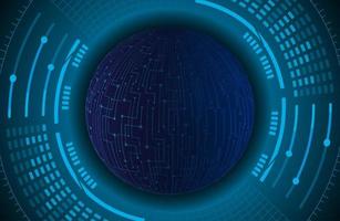 Modern Holographic Globe on Technology Background vector