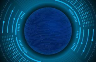 Modern Holographic Globe on Technology Background vector