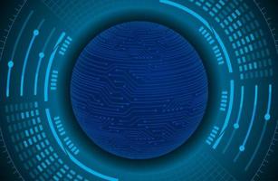 Modern Holographic Globe on Technology Background vector