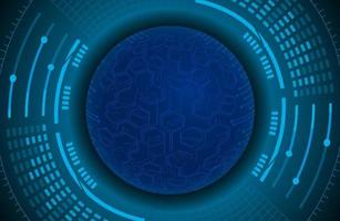 Modern Holographic Globe on Technology Background vector