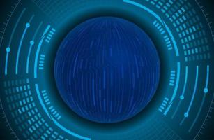 Modern Holographic Globe on Technology Background vector