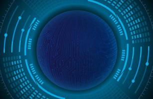 Modern Holographic Globe on Technology Background vector