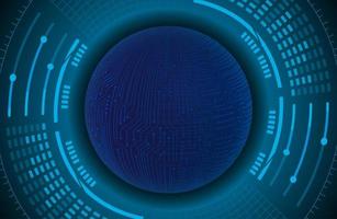 Modern Holographic Globe on Technology Background vector