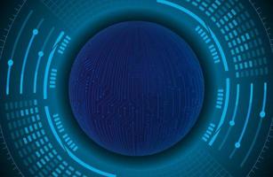 Modern Holographic Globe on Technology Background vector