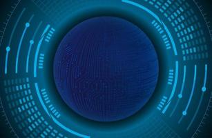 Modern Holographic Globe on Technology Background vector