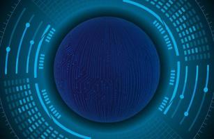 Modern Holographic Globe on Technology Background vector