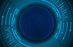 Modern Holographic Globe on Technology Background vector