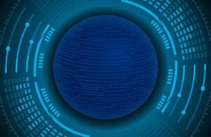 Modern Holographic Globe on Technology Background vector