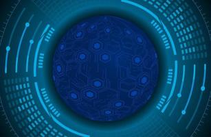 Modern Holographic Globe on Technology Background vector