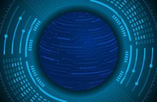 Modern Holographic Globe on Technology Background vector