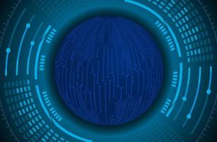 Modern Holographic Globe on Technology Background vector