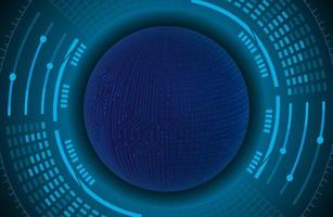 Modern Holographic Globe on Technology Background vector