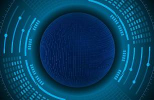 Modern Holographic Globe on Technology Background vector