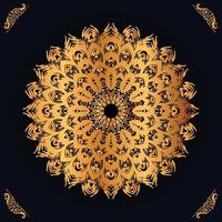 Fondo de mandala de lujo con patrón arabesco dorado estilo oriental islámico árabe vector